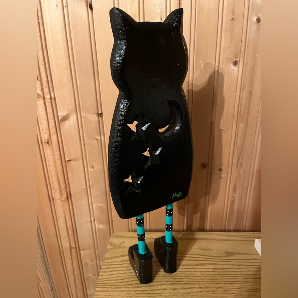 Handpainted Wooden Halloween “Kreepy Kat” - Picture 3 of 4